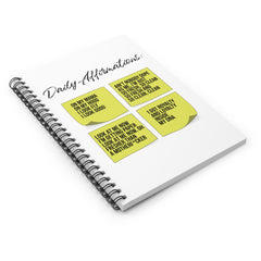 Daily Affirmations Sticky Notes Spiral Notebook