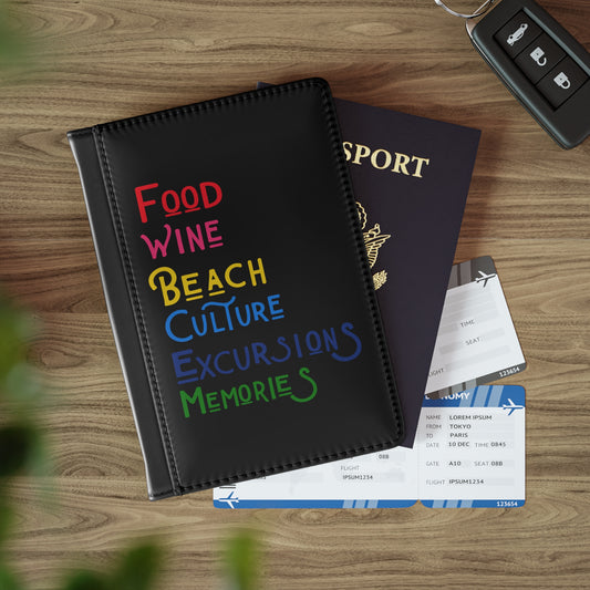 Food Wine Beach Culture Excursions Memories Passport Cover