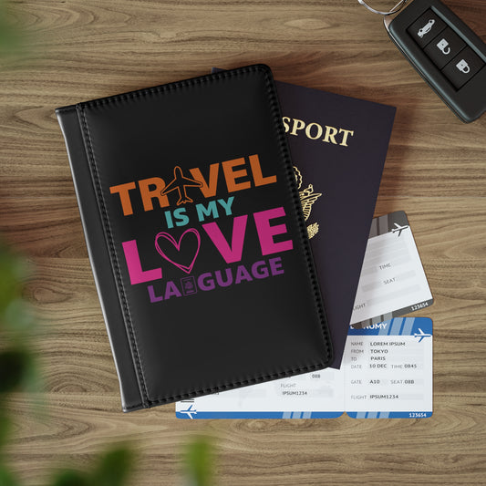 Travel is My Love Language Passport Cover - Multi