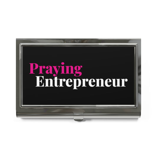 Praying Entrepreneur Business Card Holder - Black