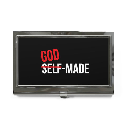 God Made Business Card Holder - Black