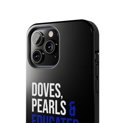Doves, Pearls & Educated Zeta Girls Tough Case For IPhone® - Black