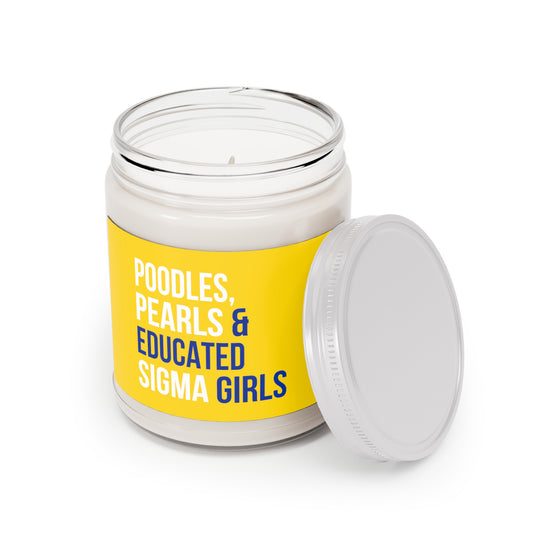 Poodles Pearls & Educated Sigma Girls Scented Candles - Multi