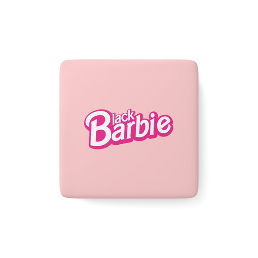 Black Barbie Porcelain Magnet