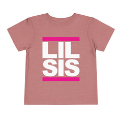 Lil Sis Hip Hop Toddler Shirt - Pink White