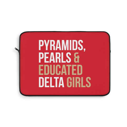 Pyramids Pearls & Educated Delta Girls Laptop Sleeve