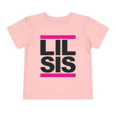 Lil Sis Hip Hop Toddler Shirt - Pink Black