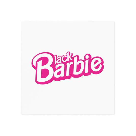 Black Barbie Magnet - White