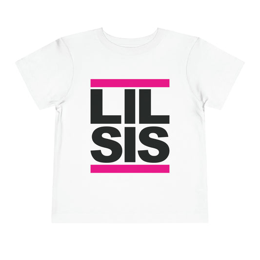 Lil Sis Hip Hop Toddler Shirt - Pink Black