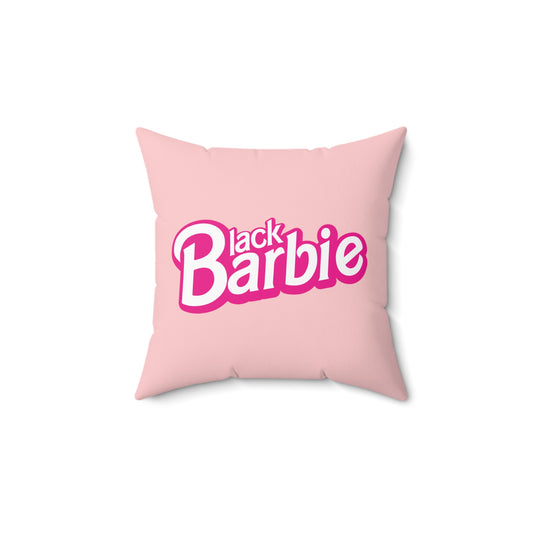 Black Barbie Pillow - Pink