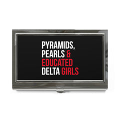 Pyramids Pearls & Educated Delta Girls Business Card Holder