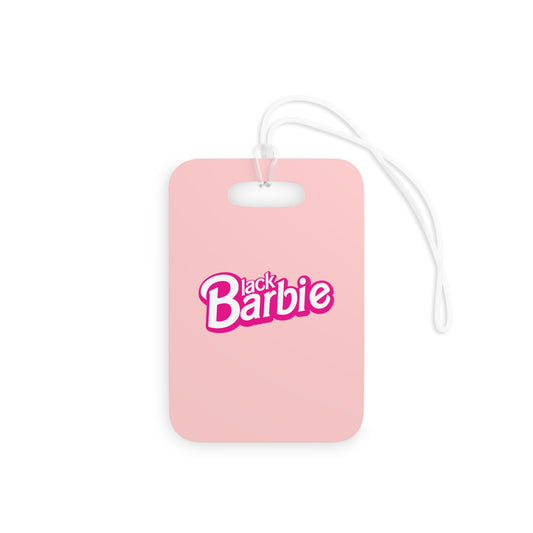 Black Barbie Luggage Tag - Pink