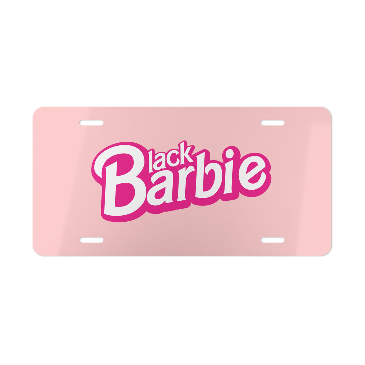 Black Barbie Vanity Plate