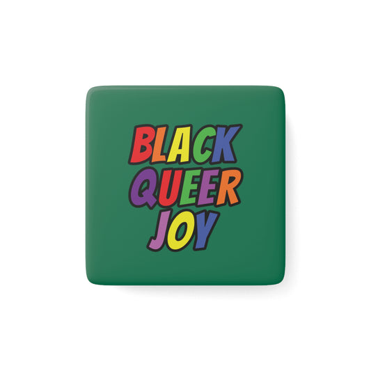 Black Queer Joy Square Porcelain Magnet
