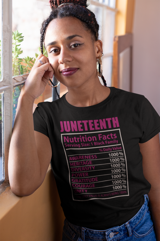 Juneteenth Nutrition Facts T-Shirt