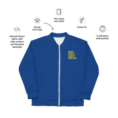 Poodles Pearls & Educated Sigma Girls Bomber Jacket - Blue