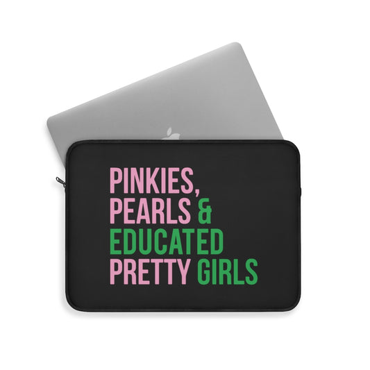 Pinkies Pearl Educated Pretty Girls Laptop Sleeve