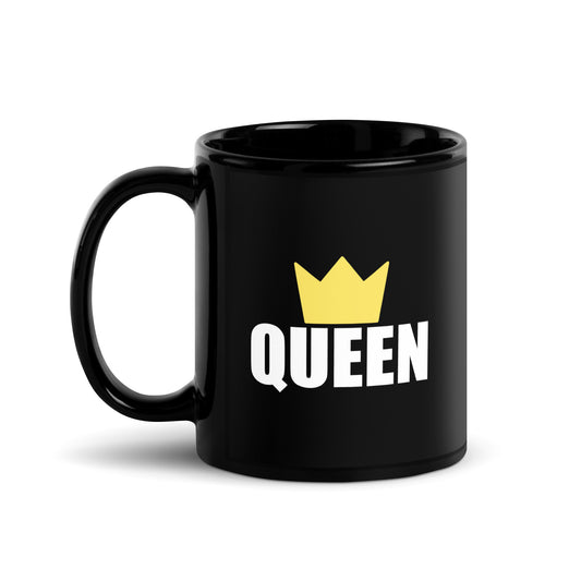Queen Black Glossy Mug