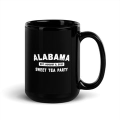 Alabama Sweet Tea Party Black Glossy Mug