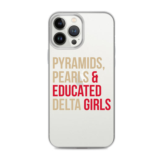 Pyramids Pearls & Educated Delta Girls Clear iPhone® Case
