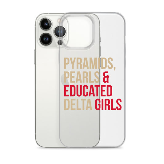 Pyramids Pearls & Educated Delta Girls Clear iPhone® Case