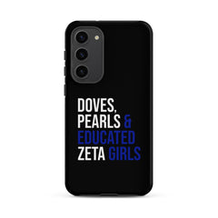 Doves Pearls & Educated Zeta Girls Tough Case for Samsung® - Black