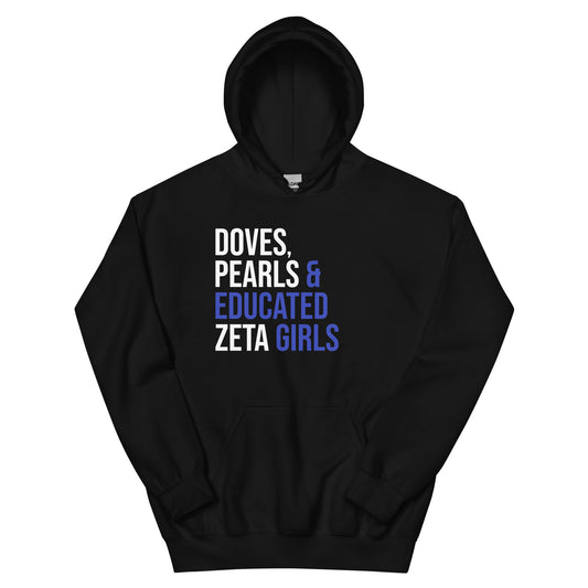 Doves Pearls & Educated Zeta Girls Hoodie