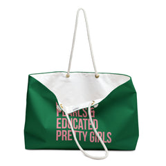 Pinkies, Pearls & Educated Pretty Girls Weekender Bag