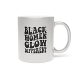 Black Women Glow Different Metallic Mug