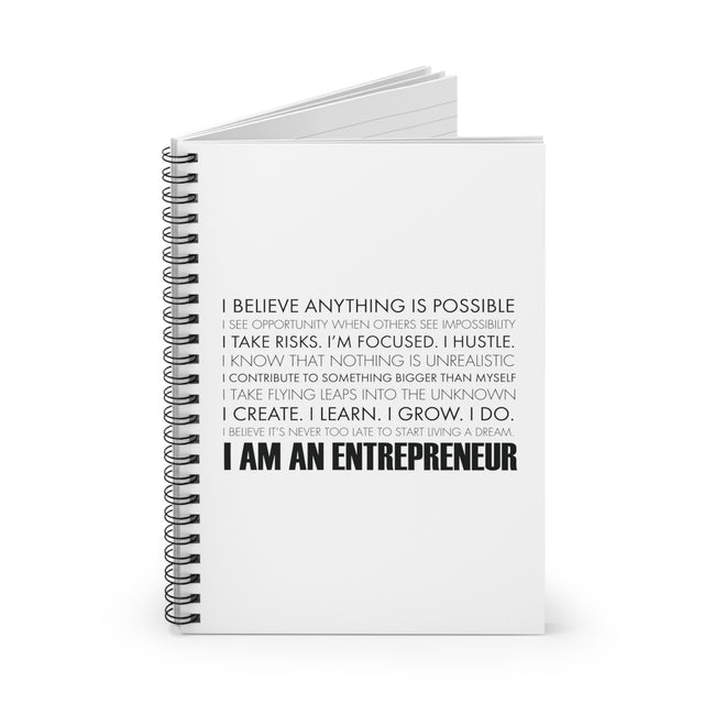 I Am An Entrepreneur Spiral Notebook