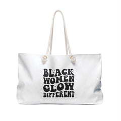 Black Women Glow Different Weekender Bag