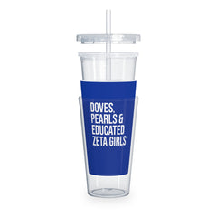 Doves Pearls & Educated Zeta Girls 20oz Tumbler - Blue