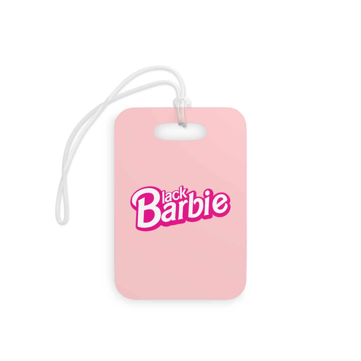 Black Barbie Luggage Tag - Pink