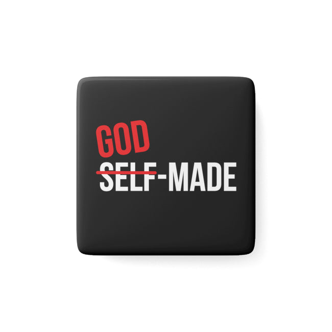 God Made Square Porcelain Magnet