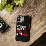 Pyramids Pearls & Educated Delta Girls Black Case for iPhone®