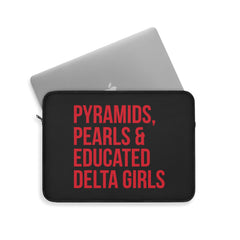 Pyramids Pearls & Educated Delta Girls Laptop Sleeve