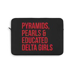 Pyramids Pearls & Educated Delta Girls Laptop Sleeve