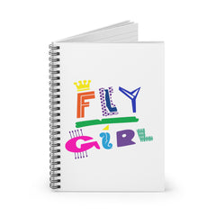 Fly Girl Spiral Notebook - White