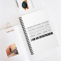 I Am An Entrepreneur Spiral Notebook