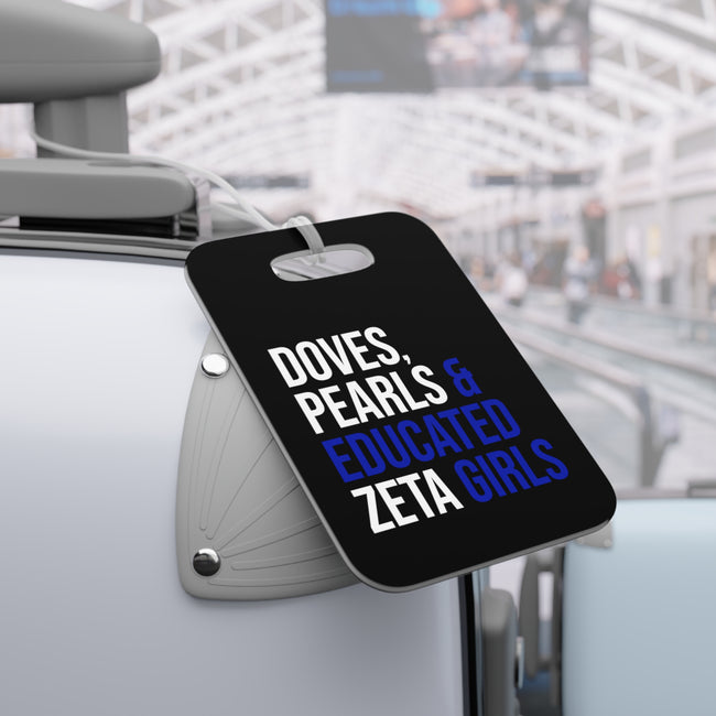 Doves Pearls & Educated Zeta Girls Luggage Tag