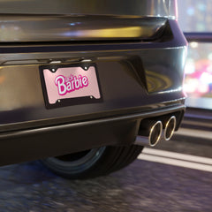 Black Barbie Vanity Plate