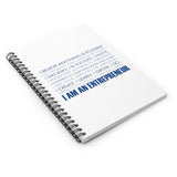 I Am An Entrepreneur Spiral Notebook - Blue