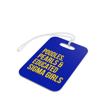 Poodles Pearls & Educated Sigma Girls Luggage Tags - Blue
