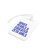 Doves Pearls & Educated Zeta Girls Luggage Tags - White