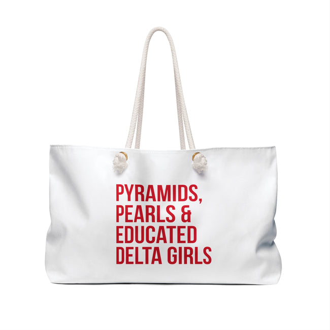 Pyramids Pearls & Educated Delta Girls Weekender Bag