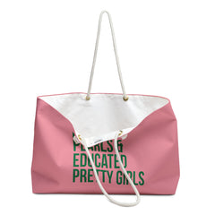 Pinkies, Pearls & Educated Pretty Girls Weekender Bag