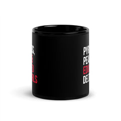 Pyramids Pearls & Educated Delta Girls Black Glossy Mug