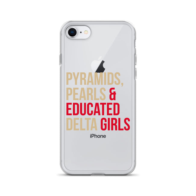 Pyramids Pearls & Educated Delta Girls Clear IPhone Case