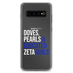 Doves, Pearls & Educated Zeta Girls Clear Case for Samsung®