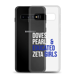 Doves, Pearls & Educated Zeta Girls Clear Case for Samsung®